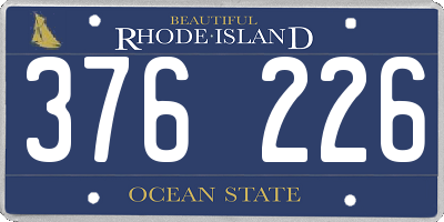 RI license plate 376226