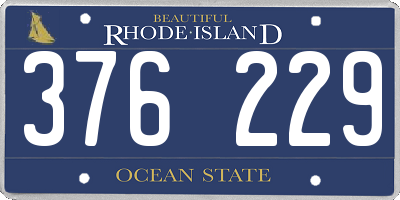 RI license plate 376229