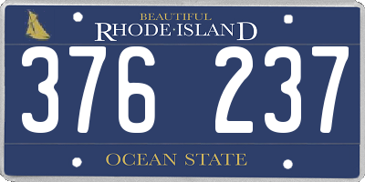 RI license plate 376237
