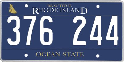 RI license plate 376244