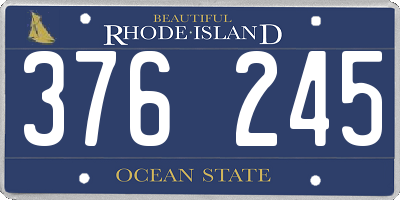 RI license plate 376245