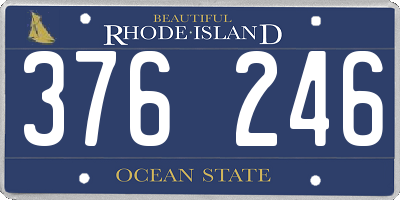 RI license plate 376246