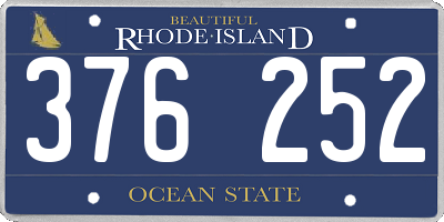 RI license plate 376252