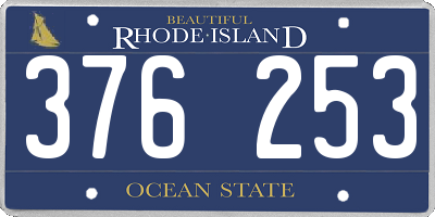 RI license plate 376253