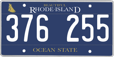 RI license plate 376255