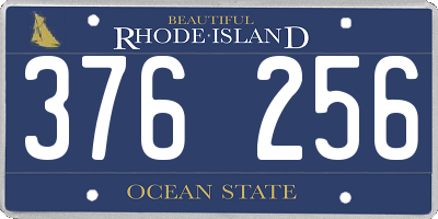 RI license plate 376256