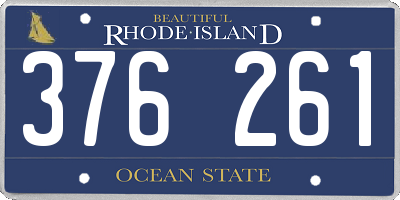 RI license plate 376261