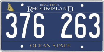 RI license plate 376263