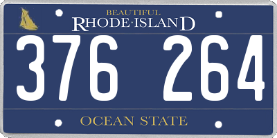 RI license plate 376264