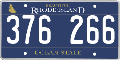 RI license plate 376266