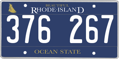 RI license plate 376267