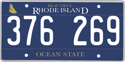 RI license plate 376269