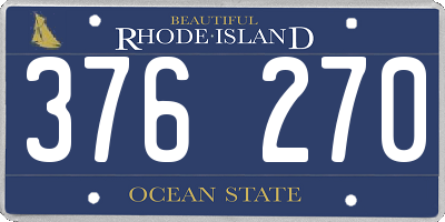 RI license plate 376270