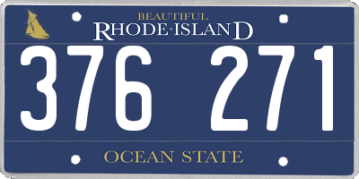 RI license plate 376271