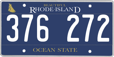 RI license plate 376272