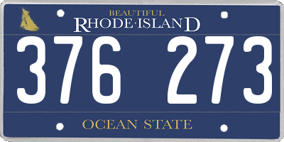 RI license plate 376273