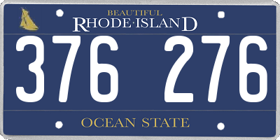 RI license plate 376276