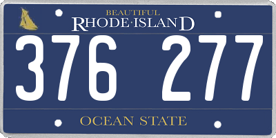 RI license plate 376277
