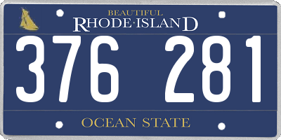 RI license plate 376281