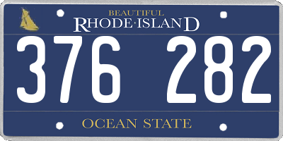 RI license plate 376282