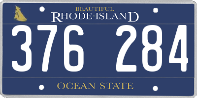 RI license plate 376284