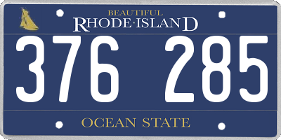 RI license plate 376285