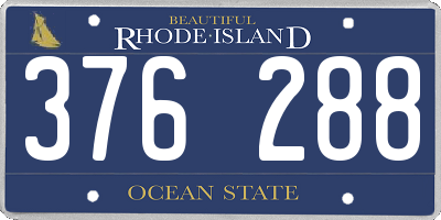 RI license plate 376288