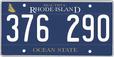 RI license plate 376290