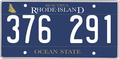 RI license plate 376291