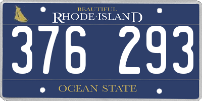 RI license plate 376293