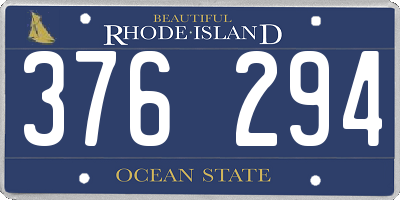 RI license plate 376294