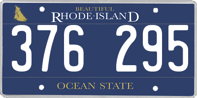 RI license plate 376295