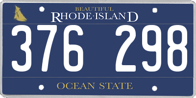 RI license plate 376298