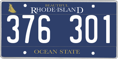 RI license plate 376301