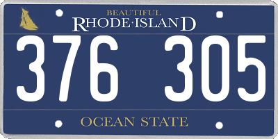 RI license plate 376305