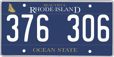RI license plate 376306