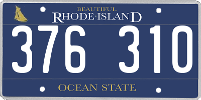 RI license plate 376310