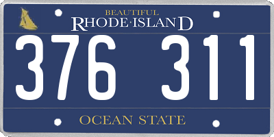 RI license plate 376311