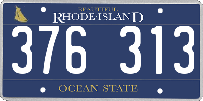 RI license plate 376313