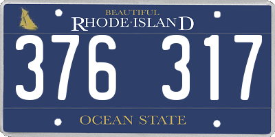 RI license plate 376317
