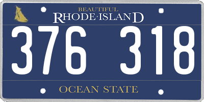 RI license plate 376318