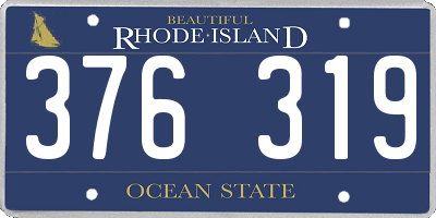 RI license plate 376319