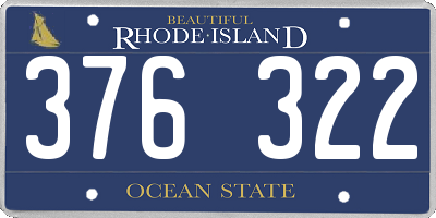 RI license plate 376322