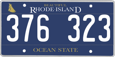 RI license plate 376323