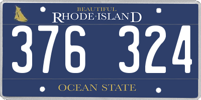 RI license plate 376324