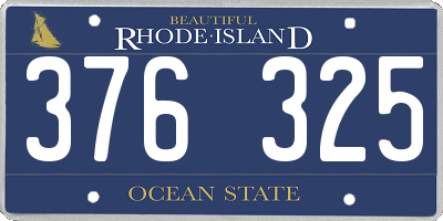 RI license plate 376325