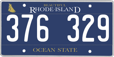 RI license plate 376329