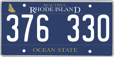 RI license plate 376330