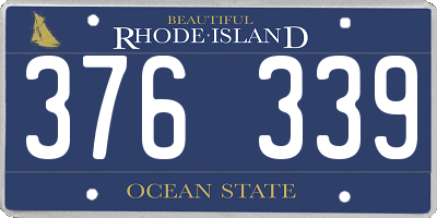 RI license plate 376339