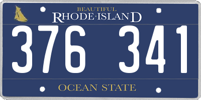 RI license plate 376341